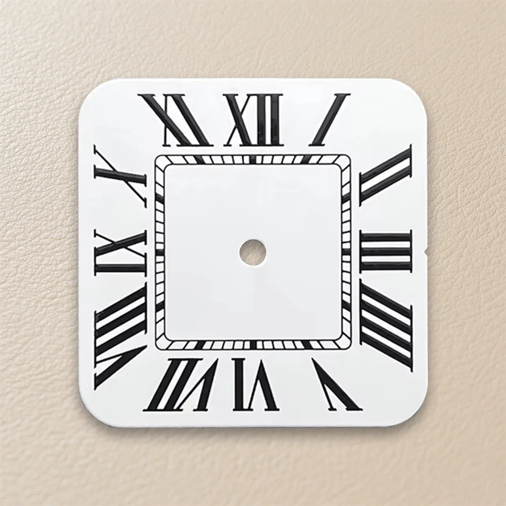 New 27mm Square S Logo Dial Sunburst Roman numerals Suitable For NH35/NH36 Japanese Automatic Movement Watch Modification - view 5