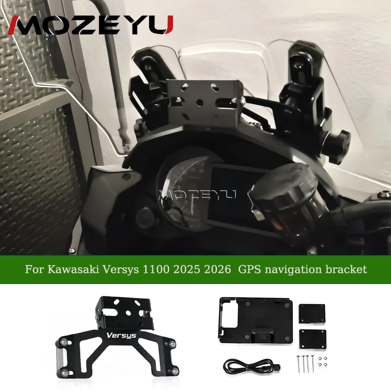 

2025 2026 2027 Versys1100 GPS Navigation Bracket Phone Holder Support Mount For Kawasaki Versys 1100 Motorcycle Accessories
