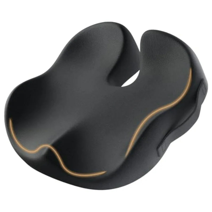 

Seat Cushion, Office Chair Cushion for Sciatica, Coccyx Cushion, Ergonomic Memory Foam Seat Cushion for Car, Home, Pressure Rel