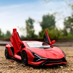 Lamborghini-Coche de juguete de aleación fundido a presión, Colección Pull Back, supercoche, vehículo de juguete para decoración, regalos F123, 1:36