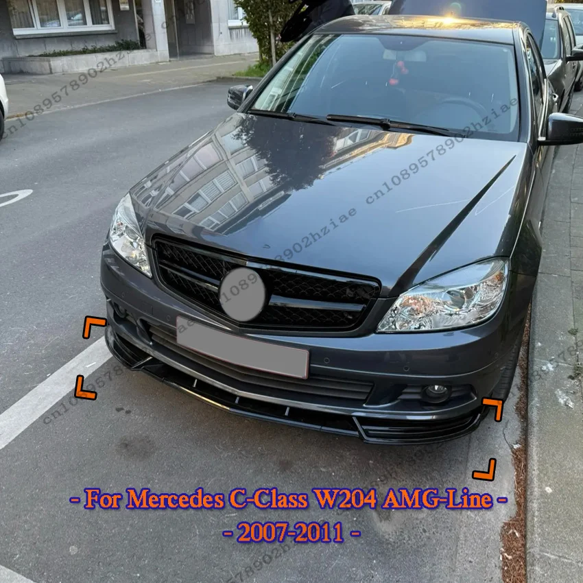 

Front Bumper Lip Lower Splitter Blade For Mercedes C-Class W204 C200 C250 C300 AMG-Line 2007-2011 Front Bumper Spoiler Tuning