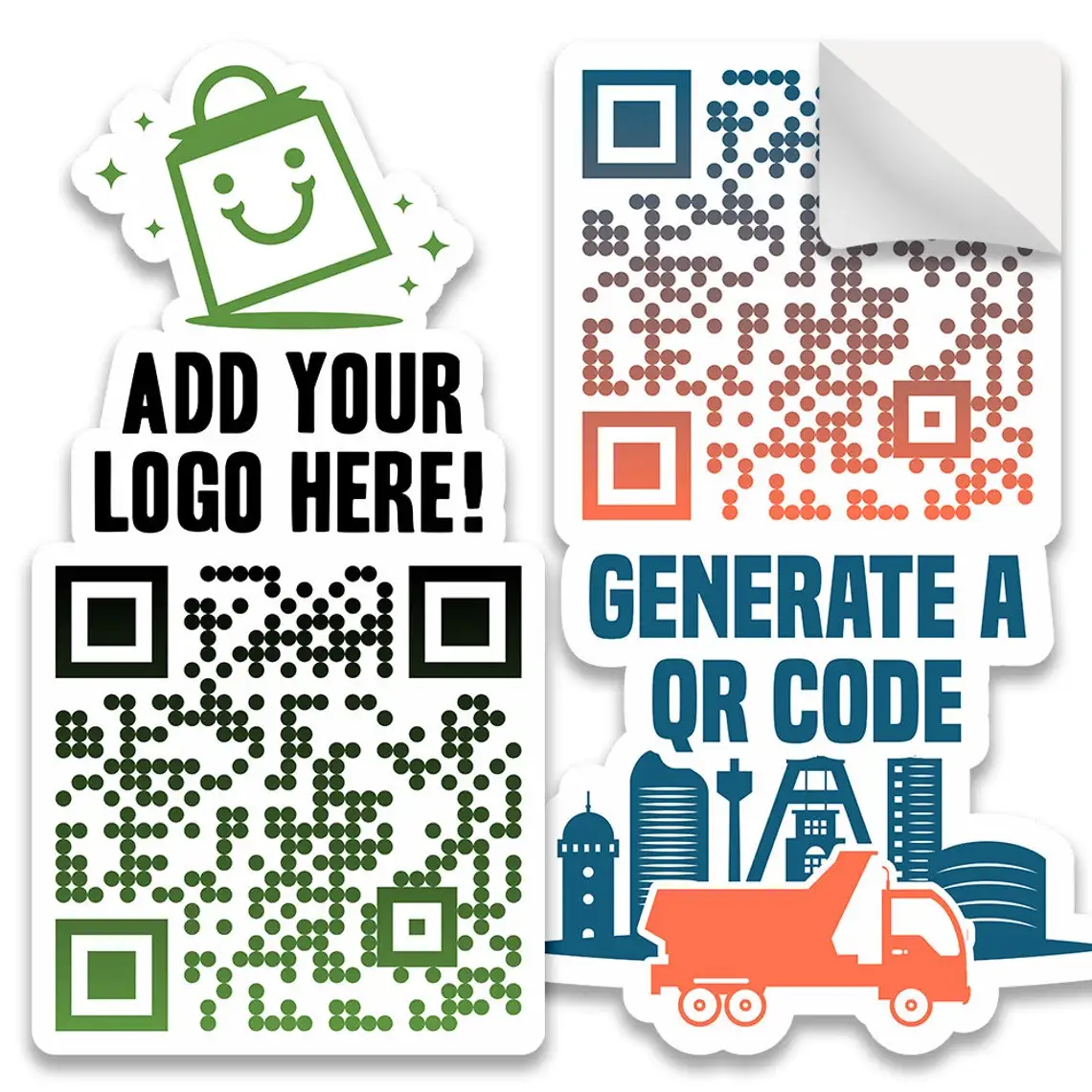 Custom QR Code Stickers with Logo Customize Personalized Label Sticker Business Company Name Packaging Print Your Own Stickers