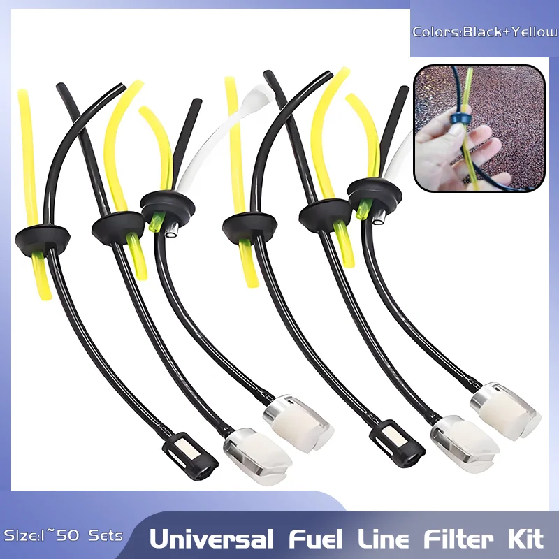 

Replacement Fuel Pipe & in-Tank Filter Set for Chainsaw Lawn Mower Grass Trimmer and Other 2-Stroke Power Equipment 1~50 Packs