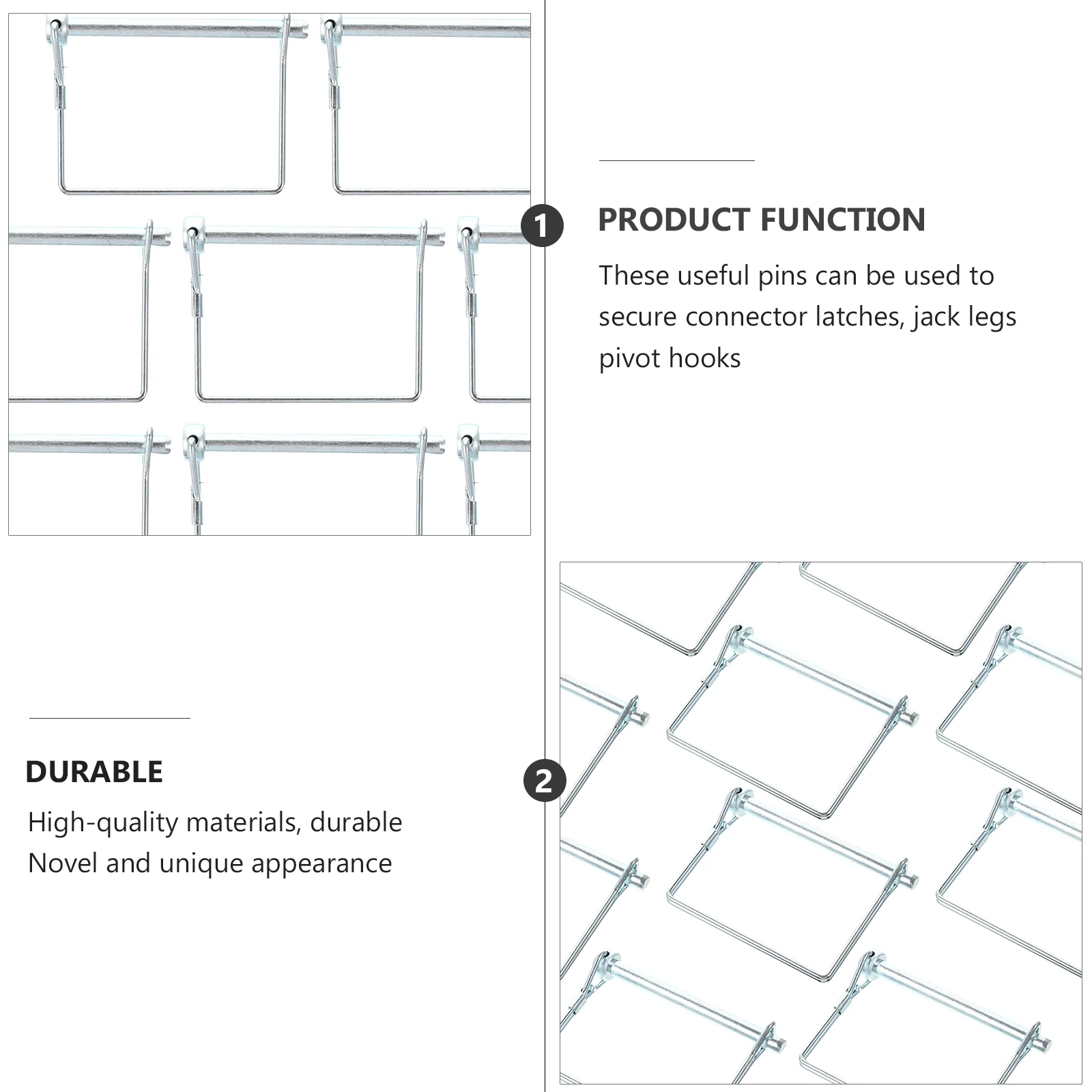

10 pcs Heavy Duty Carbon Steel Shaft Locking Pin Rust Resistant Trailer Hitch Coupler Pin For Farm Garden Accessories