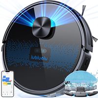 Lubluelu SL60D Robot Vacuum and Mop Combo - 4000Pa Suction, 150Mins Runtime, Quiet Operation, 10 No-Go Zones, Smart App Control