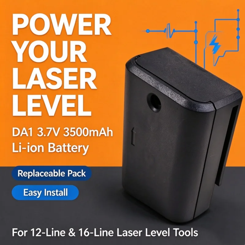 3.7V 3500mAh DA1 Rechargeable Battery Accessory Fit 12 16 Lines 3D 4D Laser Level