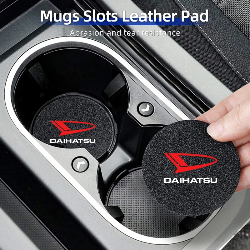Car Coaster Carbon Mug Drinking Pad Cup Non-Slip Mat Accessories For Daihatsu Terios Sirion Mira Materia Rocky YRV Feroza C view 5