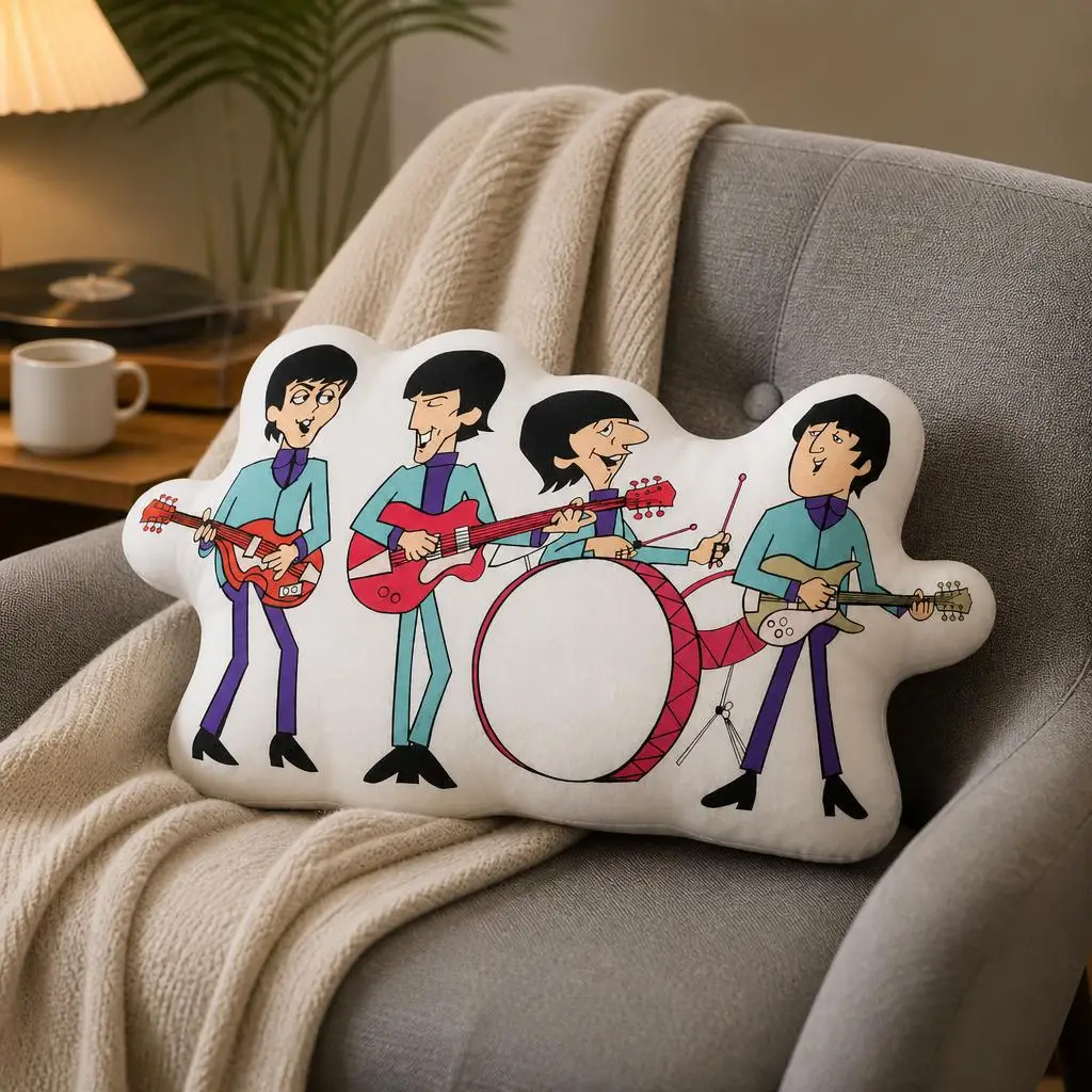 Beatled Music Plush Pillow Cushion Irregular Stuffed Throw Pillow Home Decor Gift Sofa Bed Couch