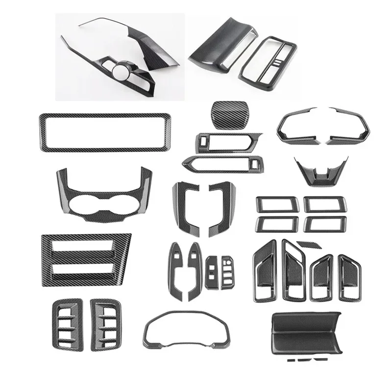 LHD Do Toyota Land Cruiser 300 LC300 2022-2024 ABS Przełącznik podnoszenia szyby Panel wylotu klimatyzacji Pokrywa Akcesoria wewnętrzne