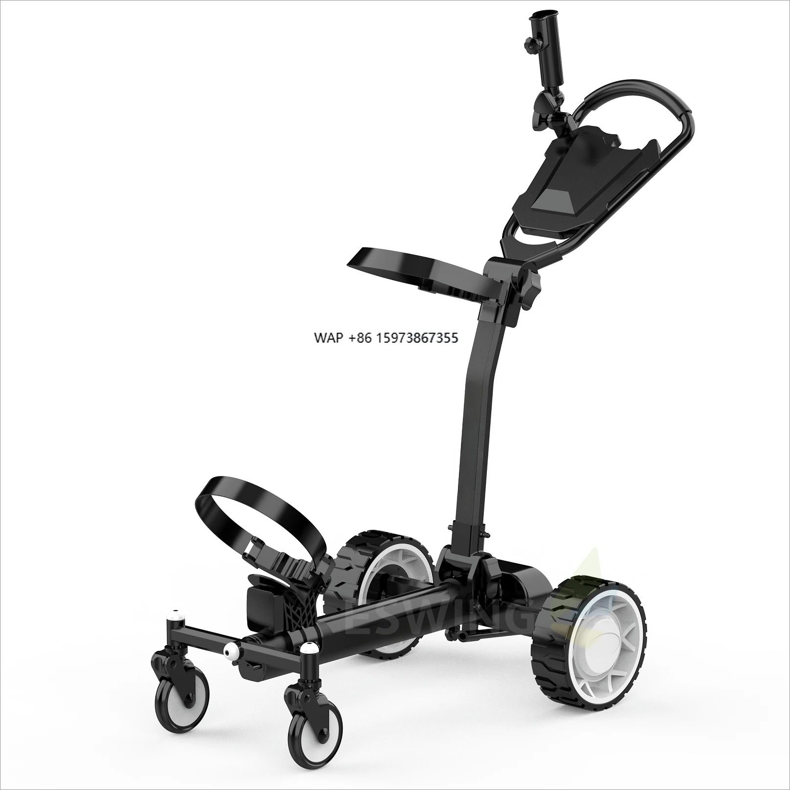 

Eswing 2025 New Arrivals 250*2 W 40km Range Golf Trolley Auto-Follow Electric Golf Push Cart With Remote Control