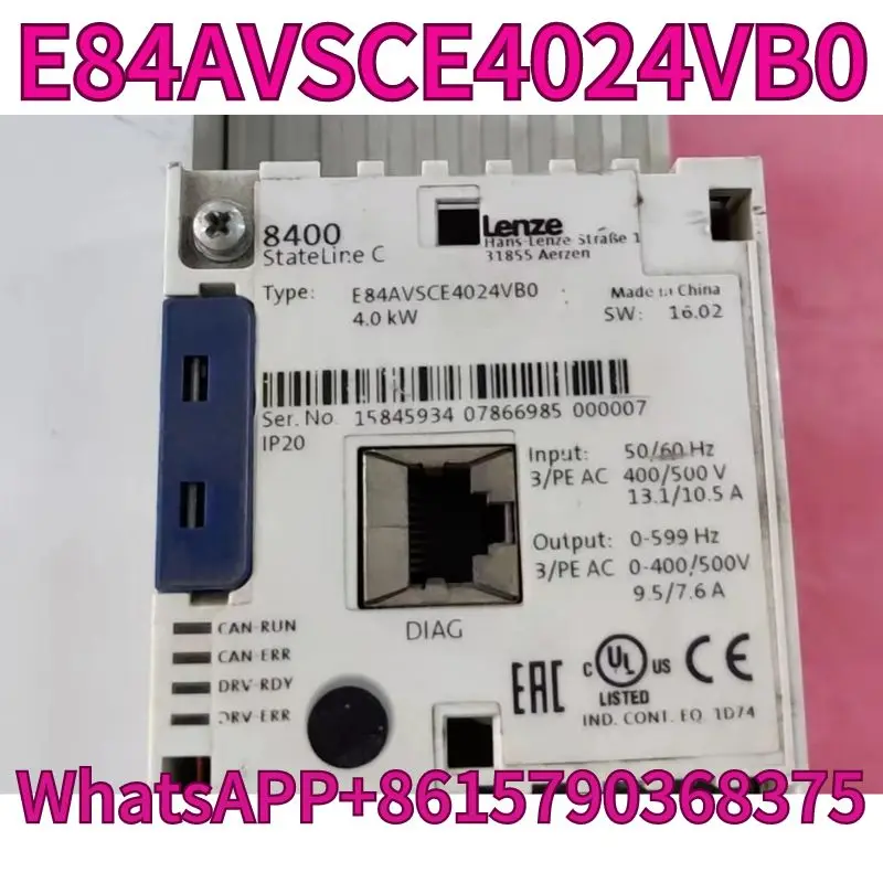 Used E84AVSCE4024VB0 frequency converter 4.0KW tested OK and shipped quickly