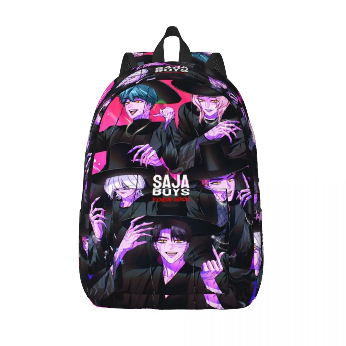 

KPop Demon Hunters Anime1-bayingimg Backpack Girl Polyester Trekking Backpacks Breathable Aesthetic School Bags Rucksack