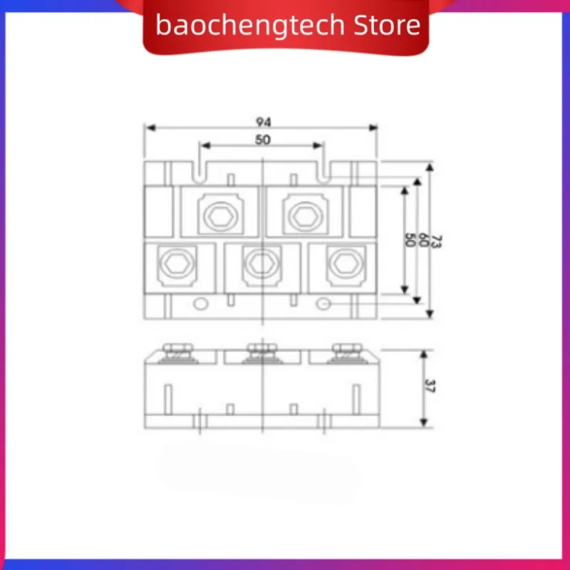 MDS300A MDS400-16 200A 3-Phase Diode Bridge Rect 400A 1600V MDS300A-16 Three-phase Rectifier Module MDS200-16