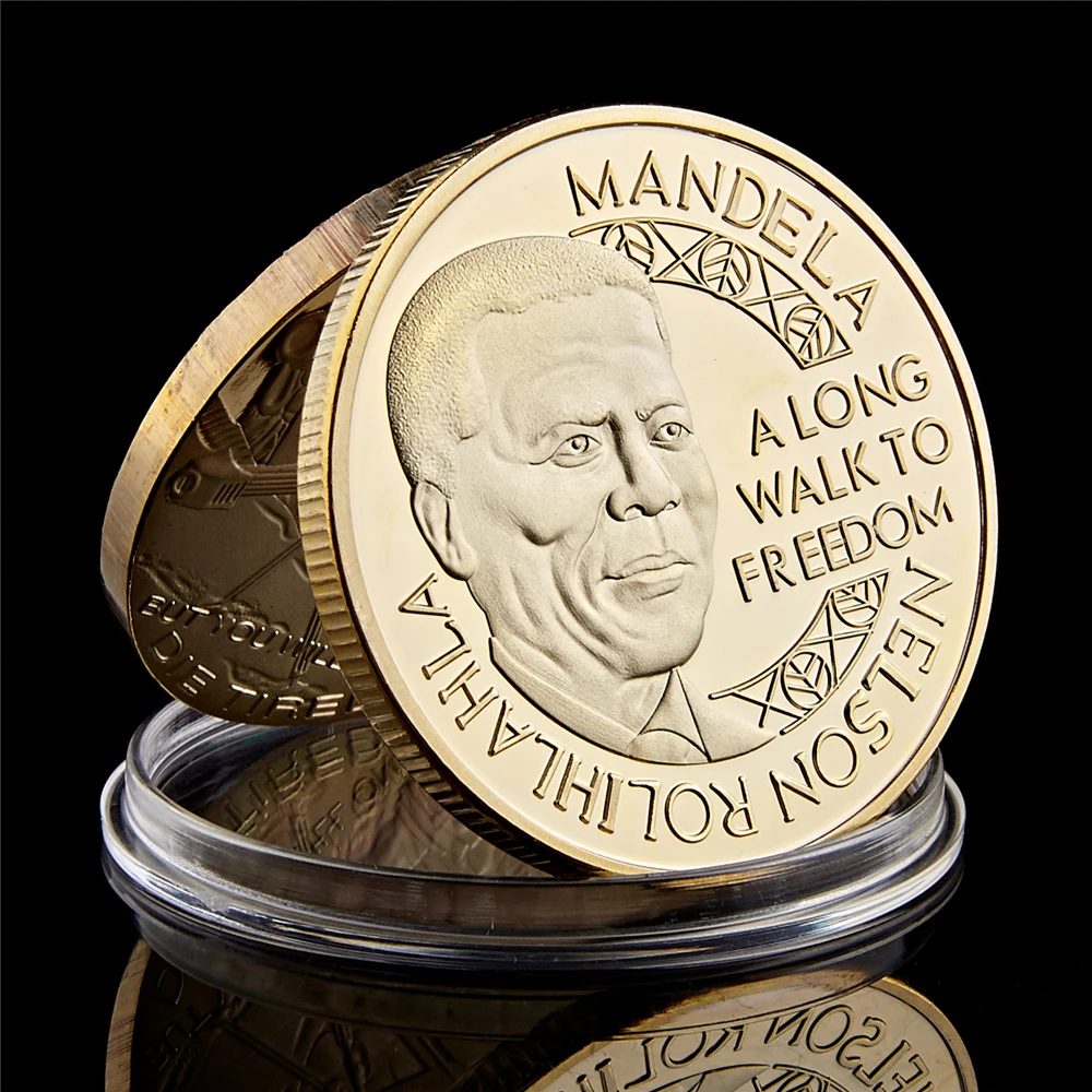 1993 Honored With The Nobel Peace Prize South Africa President Nelson Mandela Gold/Silver Coin A Long Walk To Freedom