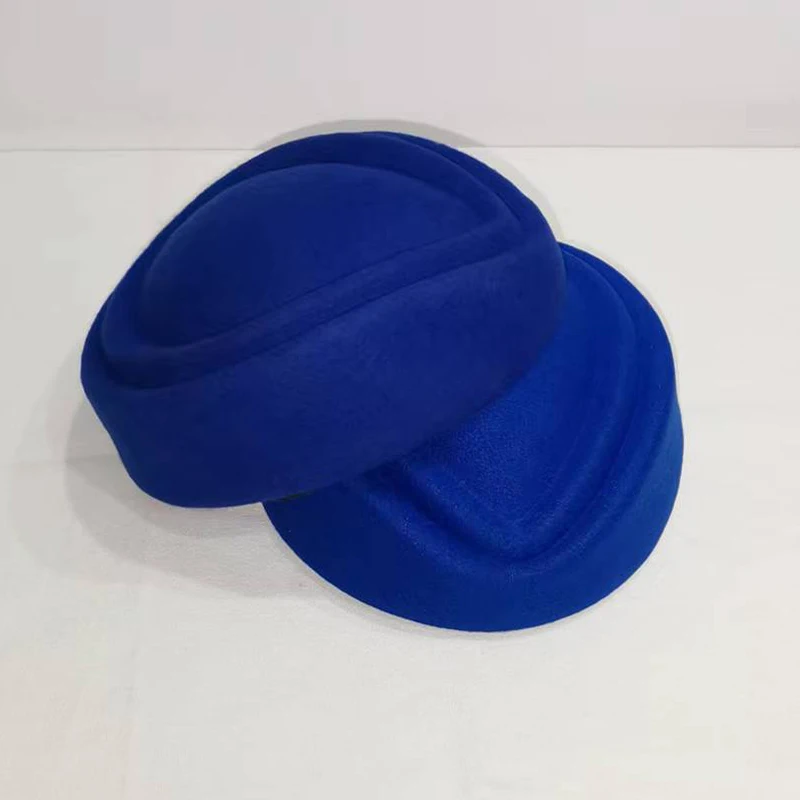 Elegancki, czysty kapelusz stewardesy, wysokość 7 cm, solidny kapelusz typu pillbox, fascynator koktajlowy, beret, baza do kapeluszy, elementy do wyrobu kapeluszy.