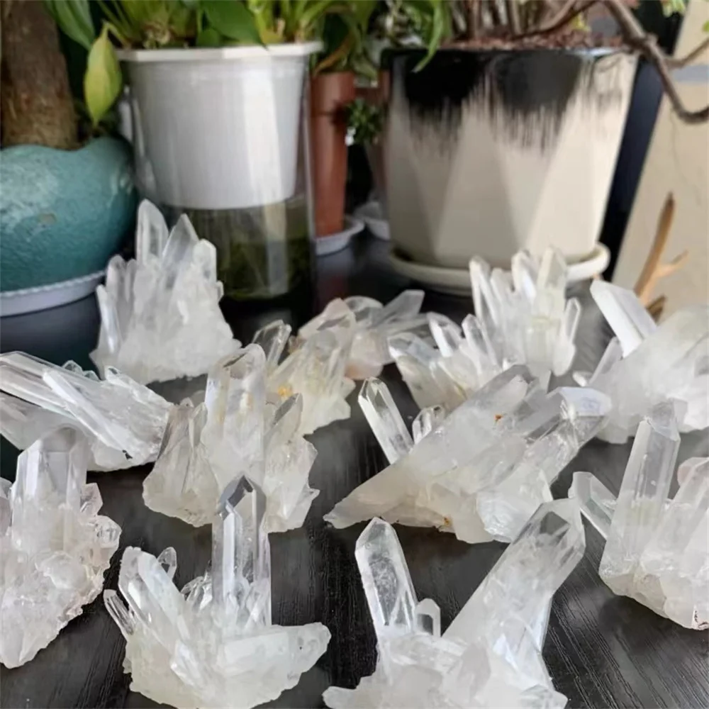 Natural White Crystal Ore Cluster, White Quartz Energy Cluster, Mineral Reiki Healing Stone, Degaussing Furnishings