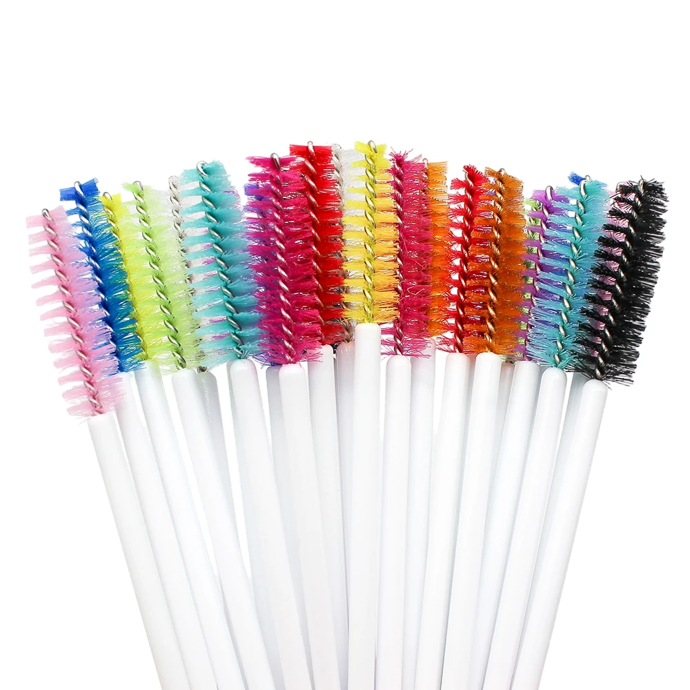 50 قطعة المتاح رمش الصولجانات فرشاة الحاجب مشط رموش تمديد اكسسوارات عصا الماسكارا ماكياج المهنية الجمال أداة