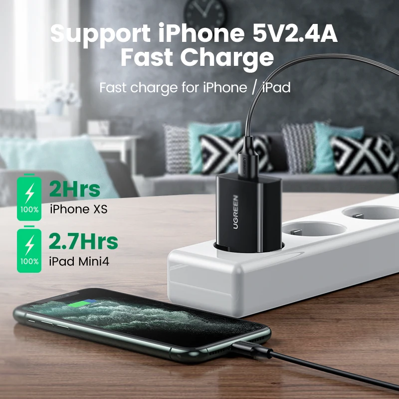 UGREEN 18W USB Charger QC3.0 Quick Charge 3.0 QC Fast Wall Charger for Samsung s10 Xiaomi iPhone Huawei Mobile Phone Charger image 4