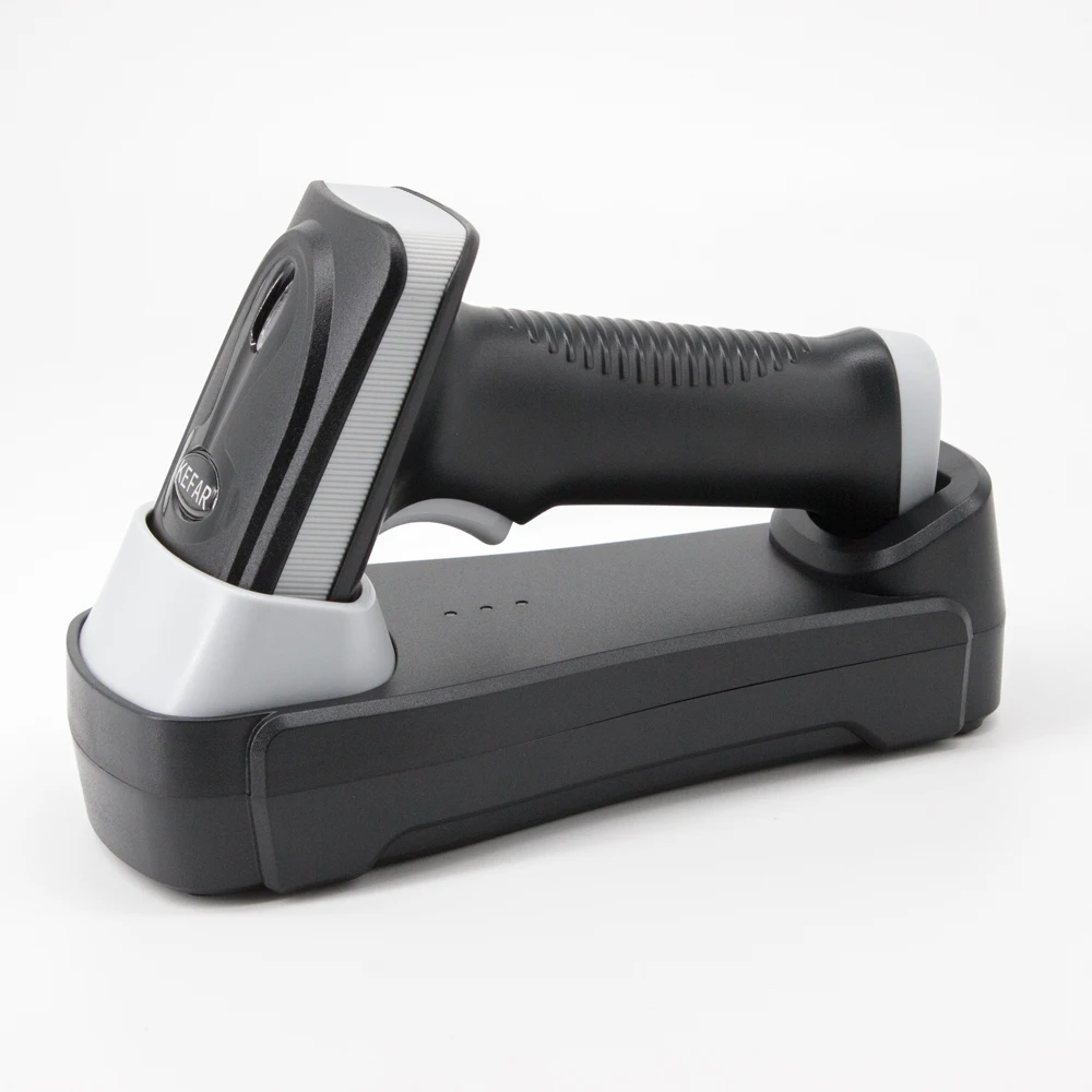 KEFAR Wireless 2D Barcode Scanner 32 Bit Handheld CMOS BarCode Reader with Easy Charging 2.4G Cordless Cradle for Store Logistic