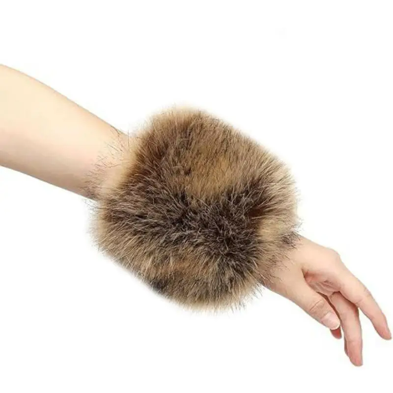 Wrist Cuffs Ladies Solid Color Arm Warmer Plush Wrist Protector