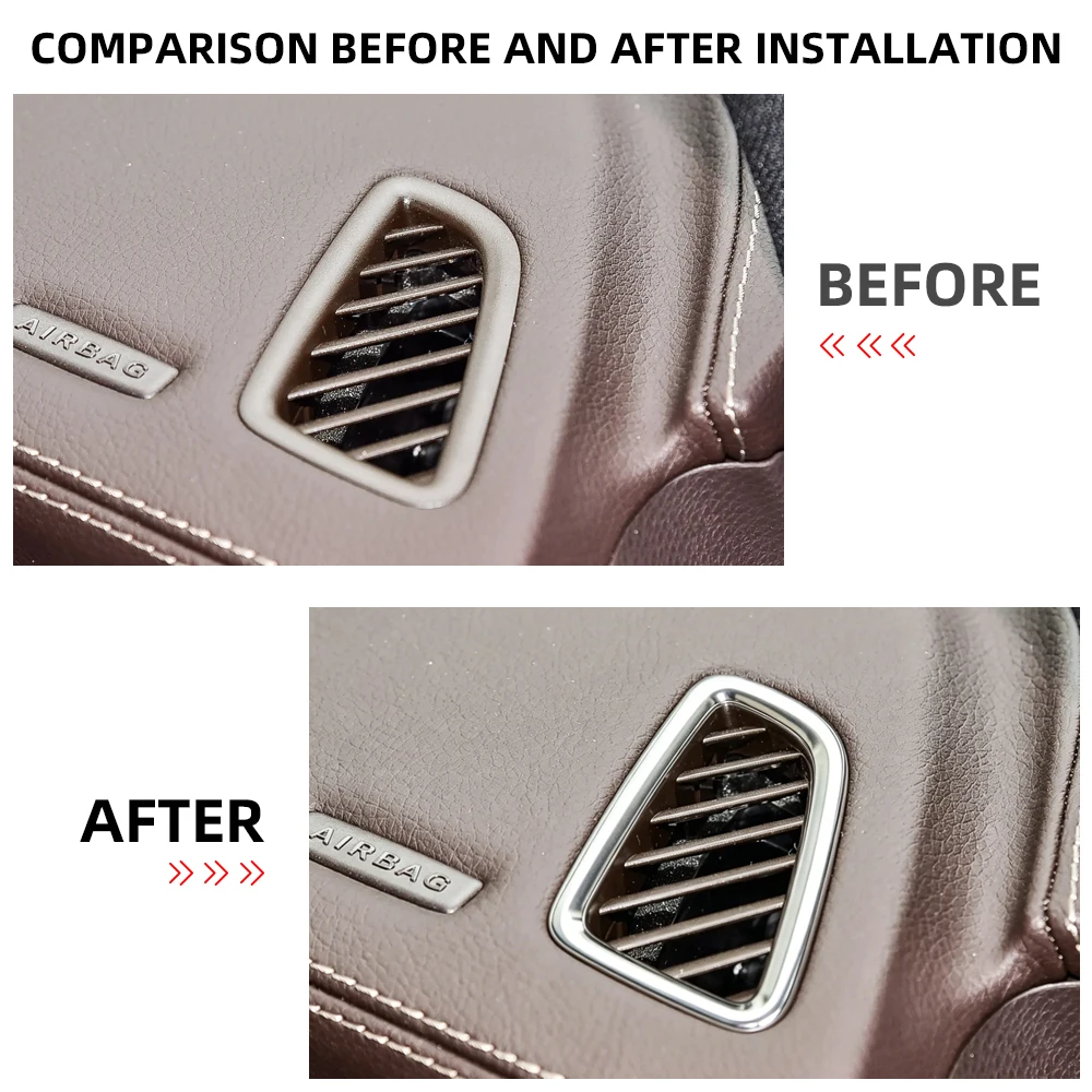 Für Mercedes Benz GLC C-Klasse W205 C260 C200 X253 2015-2021 Vordere Klimaanlagen-Lüftungsblende Armaturenbrett Klimaanlagen-Auslass Aufkleber Abdeckung – Detail 3