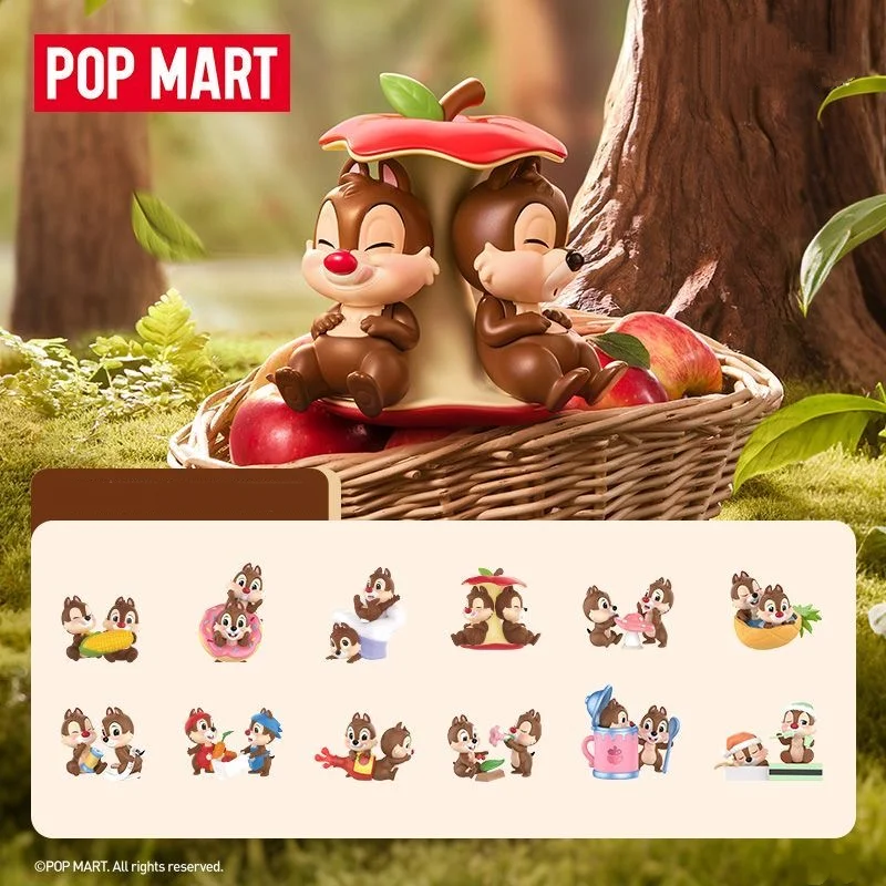 

POPMART Disney Kiki and Titi Brathers Series, оригинальная слепая коробка, игрушки, сумка для догадок, куклы, украшения, подарок, милая аниме-фигурка