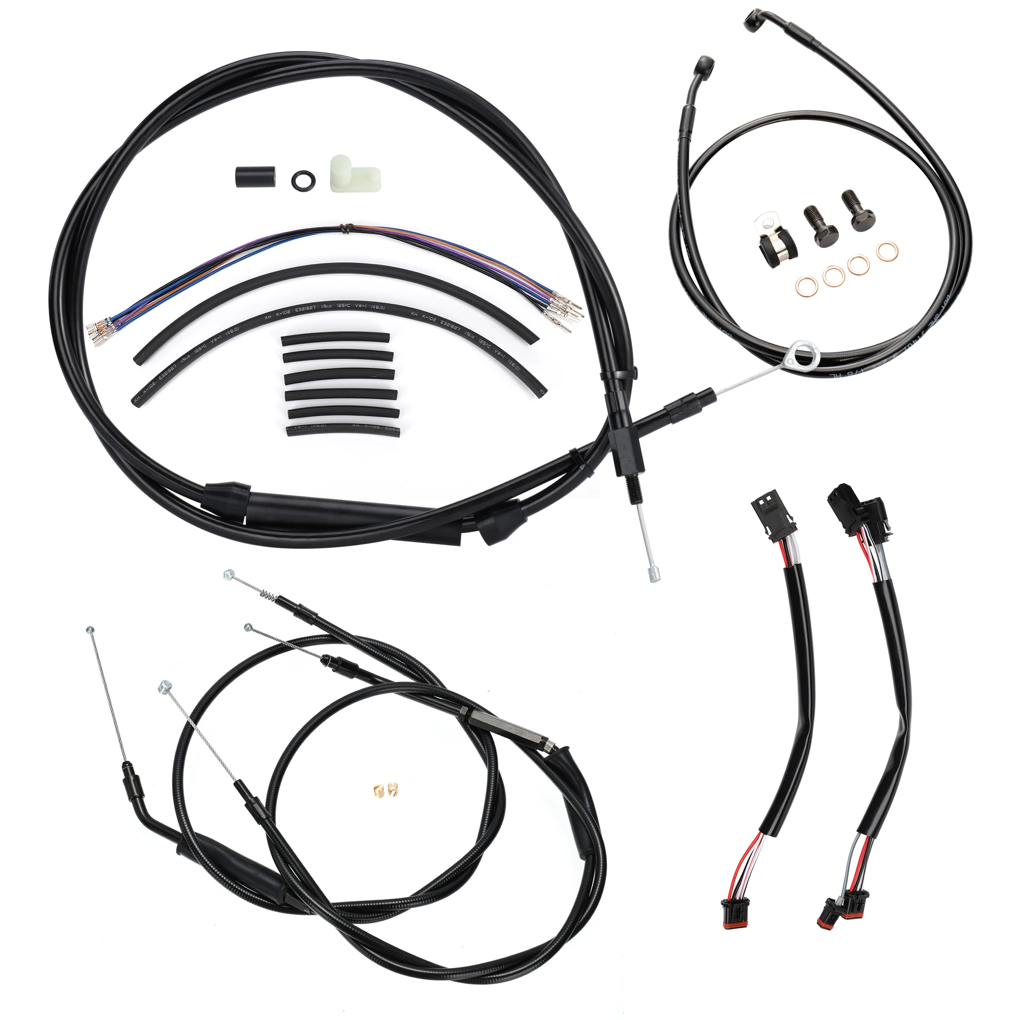 

Sportster Handlebar Extension Cable Kit for Harley 2014-2021 Sportster XL No ABS, Brake Line Clutch Cable Throttle Cable CAN-Bus