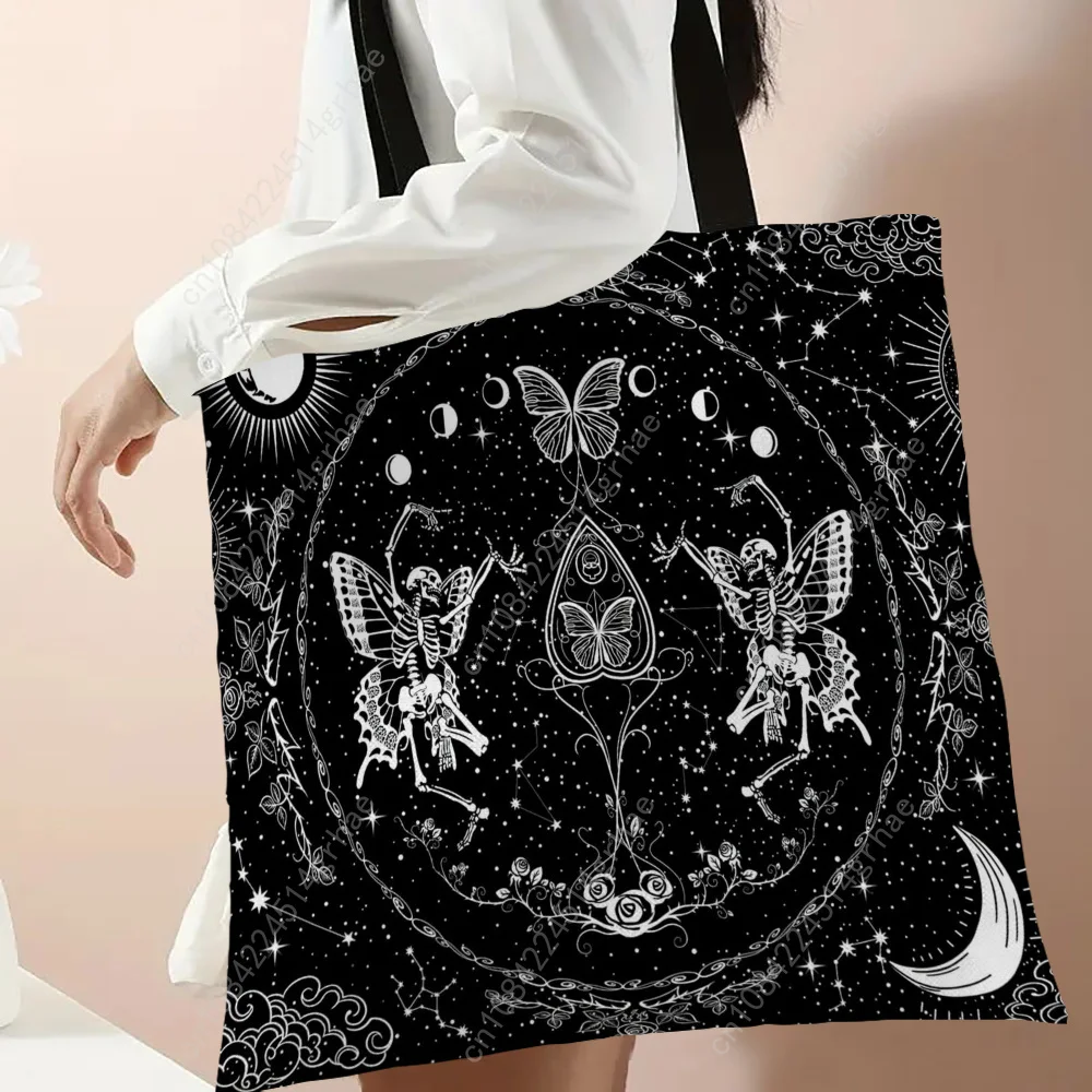 Cute Mushroom Print Shopping Bag Lady Handbag Eco Reusable Large Tote Shopper Storage Bags