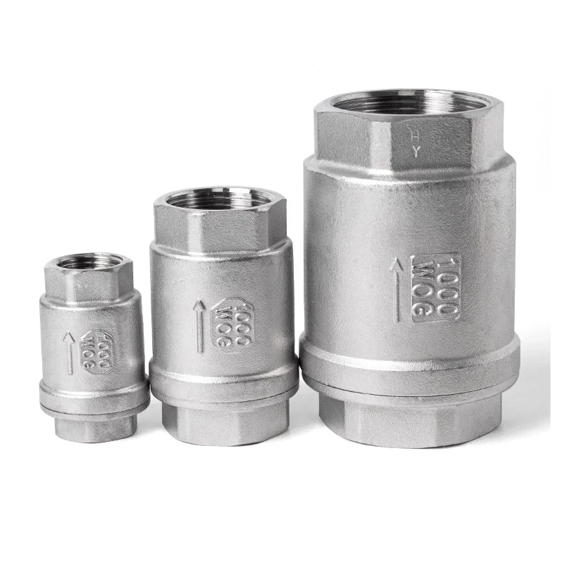 Электромагнитный клапан 1/4 '3/8' 1/2 '1' 3/4 '2' BSPT Stainless Steel SS304 SS316 Internal Thread Vertical Lifting Inline Spring Check Valve DN15 DN25 Вода и пар — деталь 2