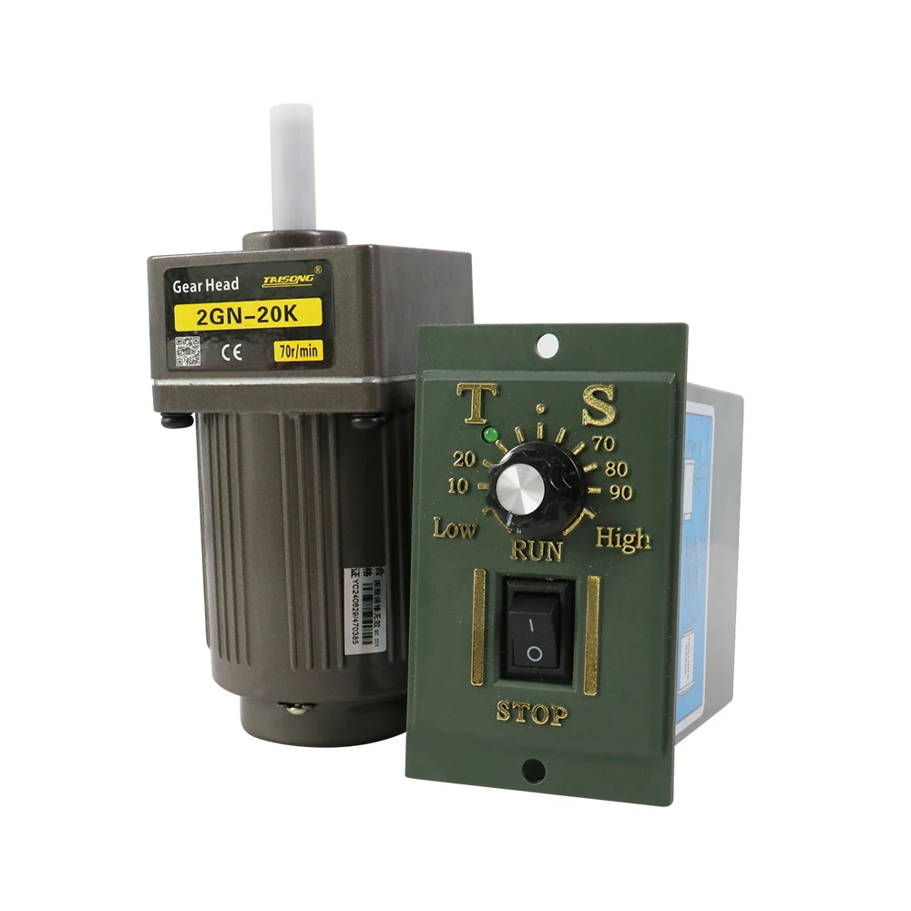 

1350rpm 0~470RPM Gear Box 220V Single Phase Electric Motor Small AC Motor 6W Gear Motor & Speed Control