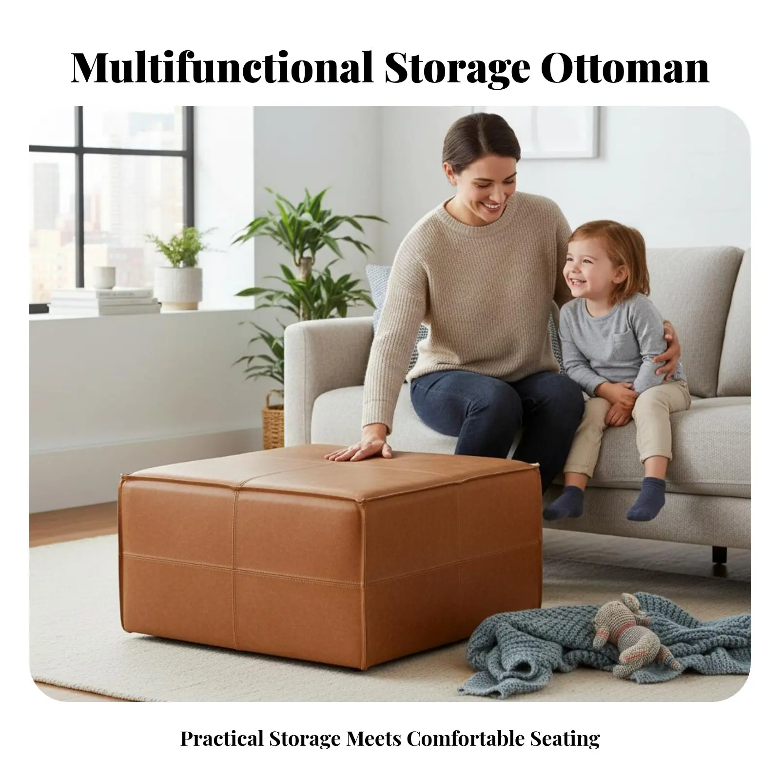 

Набор из 3 круглых пуфов с крышками, многофункциональные съемные пуфы-оттоманки для хранения вещей, для взрослых, родителей, спальни