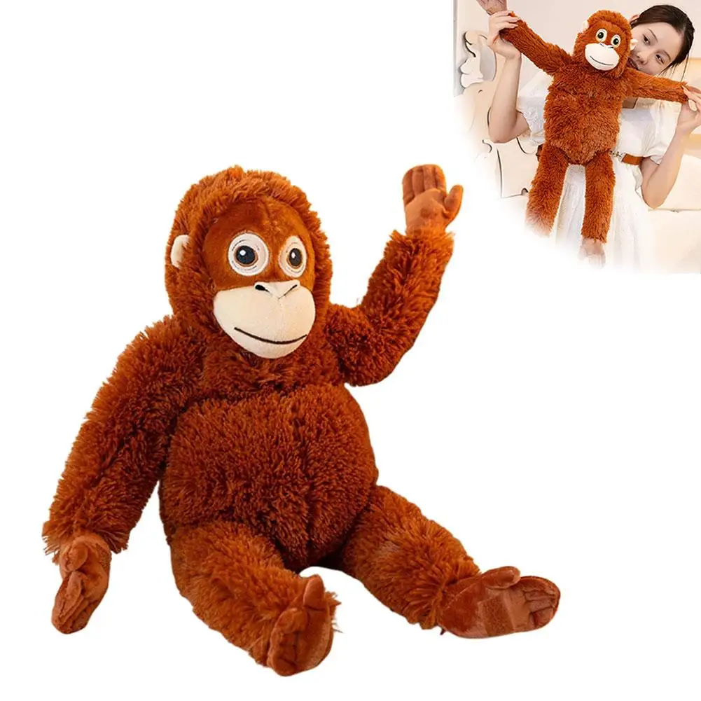 

66cm Simulation Monkey Orangutan Doll Super Soft Stuffed Bag Animals Plush Toys Anime Cartoon Decor Boys Girls Birthday Gifts