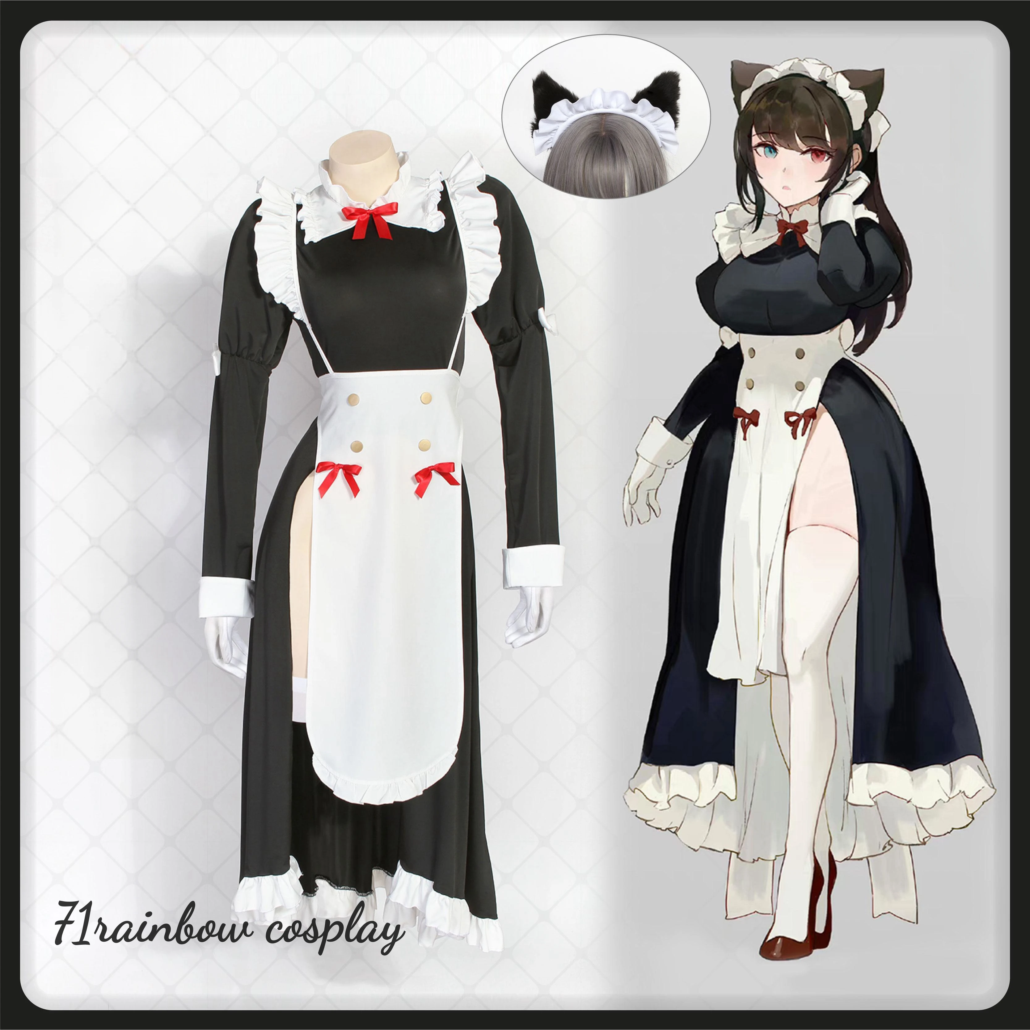 Original Design Cosplay Catmaid Dress Cosplay Costume Woman Maid Roleplay Clothes Sexy Cosplay