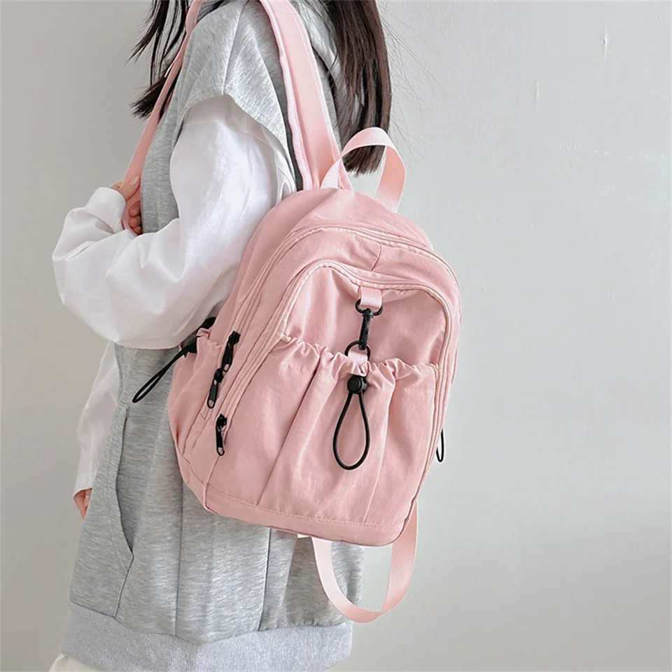 Lightweight Nylon Backpack Student School Bag Large Capacity Leisure Sports Travel Rucksack Girl Kawaii Laptop Bookpack Mochilas