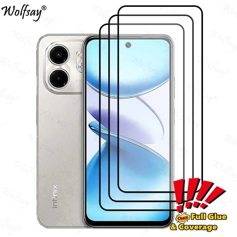 Full Cover Screen Protector For Infinix Smart 9 Tempered Glass Infinix Smart 9 Smart9 Glass For Infinix Smart 9 Glass 6.7 inch