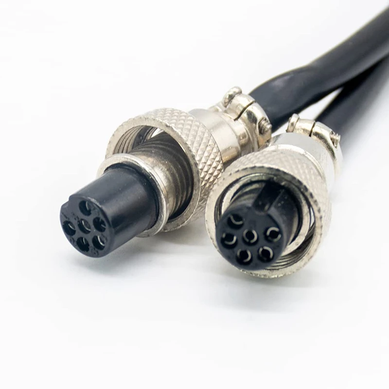 GX16 Aviation Connection Cable Female 6pin Aviation Extension Cable 1M Pure Copper Connector