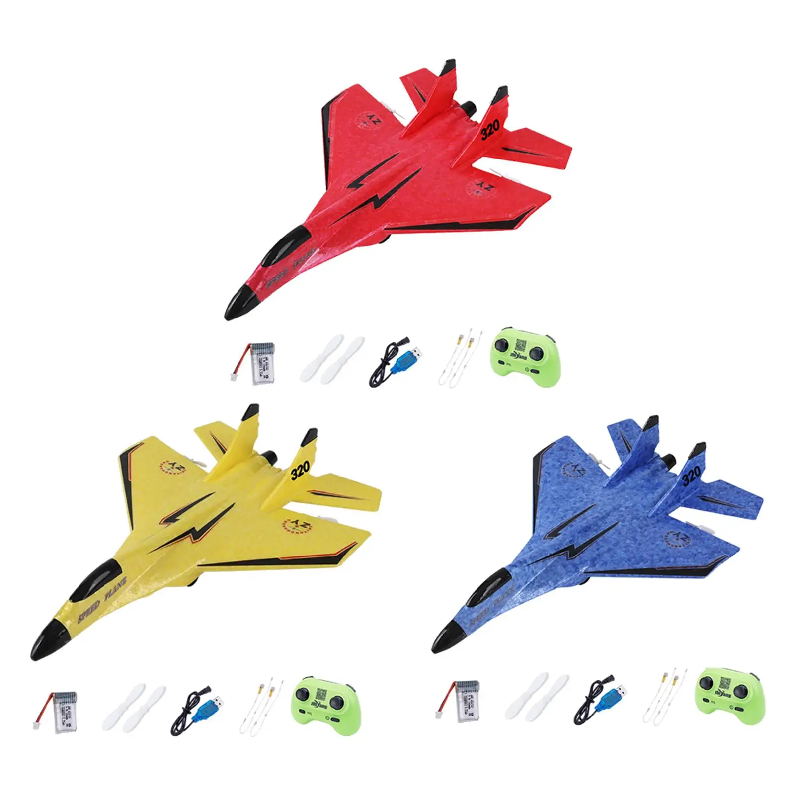 RC Plane Toy Anti Collision with Flash Light Remote Control Aircraft Anti Falling Model Fixed Wing Aircraft Boy Gift Easy to Fly