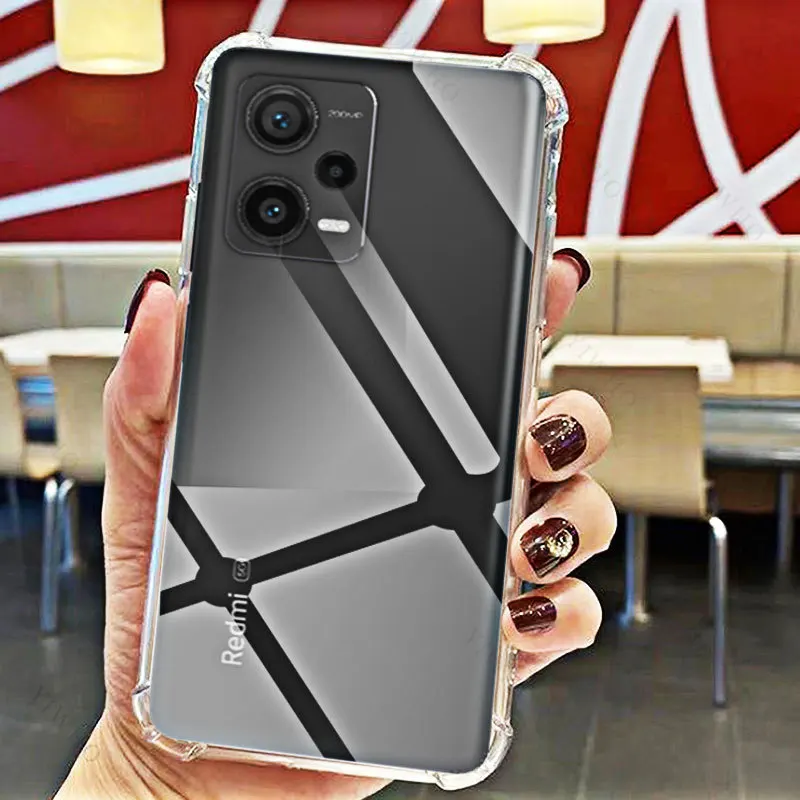 حافظة لهاتف شاومي ريدمي نوت 12 برو من السيليكون الناعم ، أغطية شفافة ، 12 برو بلس ، 6.67 بوصة ، 22101316UCP