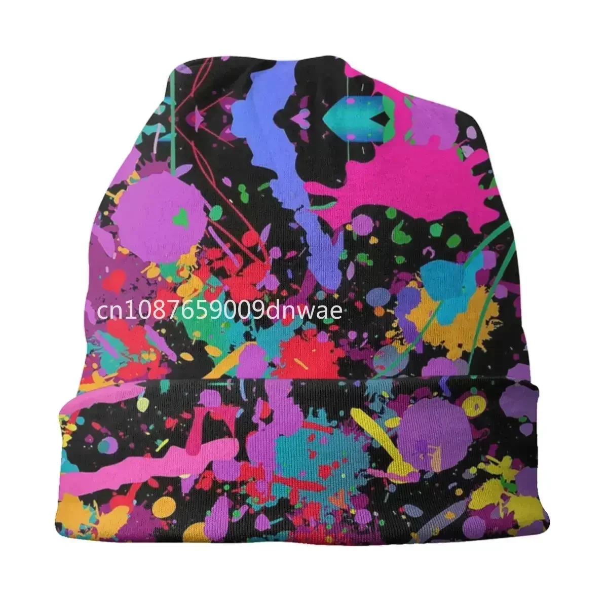 Bunte abstrakte Graffiti Camouflage Pop Art Skullies Beanies Caps Unisex Winter warme Strickmütze Männer Frauen Erwachsene Motorhaube Hüte