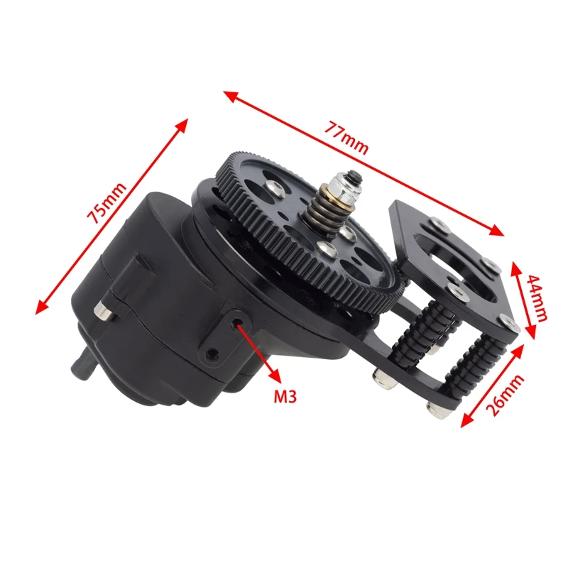 Metal Single Speed Transmission With Motor Gear Mount For 1/10 RC Track Car RC4WD D90 II D110 Gelande 2