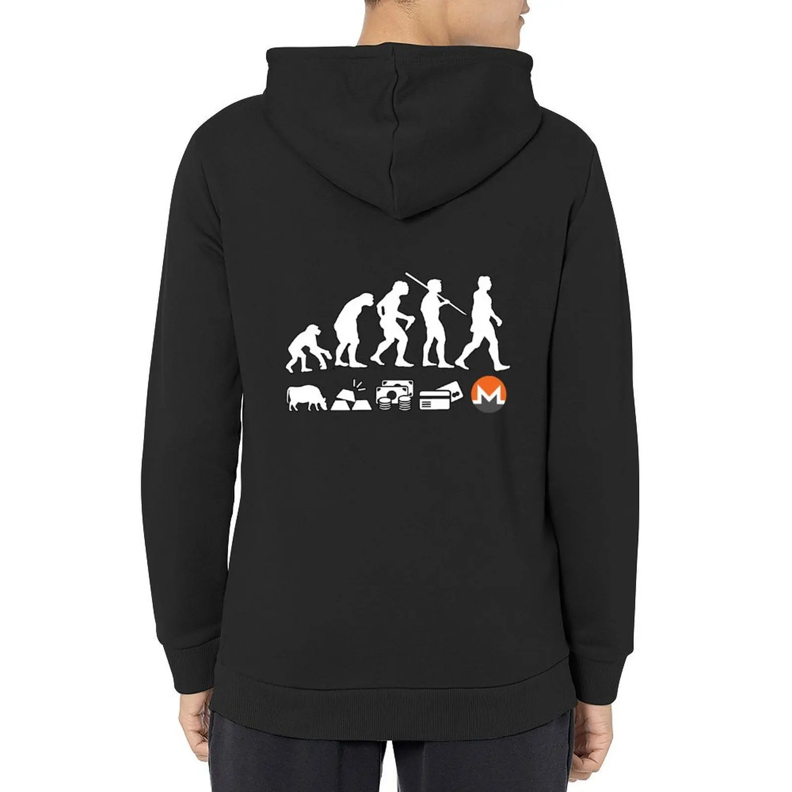 

Monero Evolution of Money XMR Crypto Logo Hoodie autumn new products korean clothes hooded shirt men's clothes tracksuit men