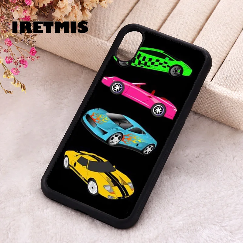 Iretmis Phone Cover Cases For iPhone X XS Max XR 11 12 13 PRO MINI 14 15 16 Plus Rubber Silicone TPU Motosport