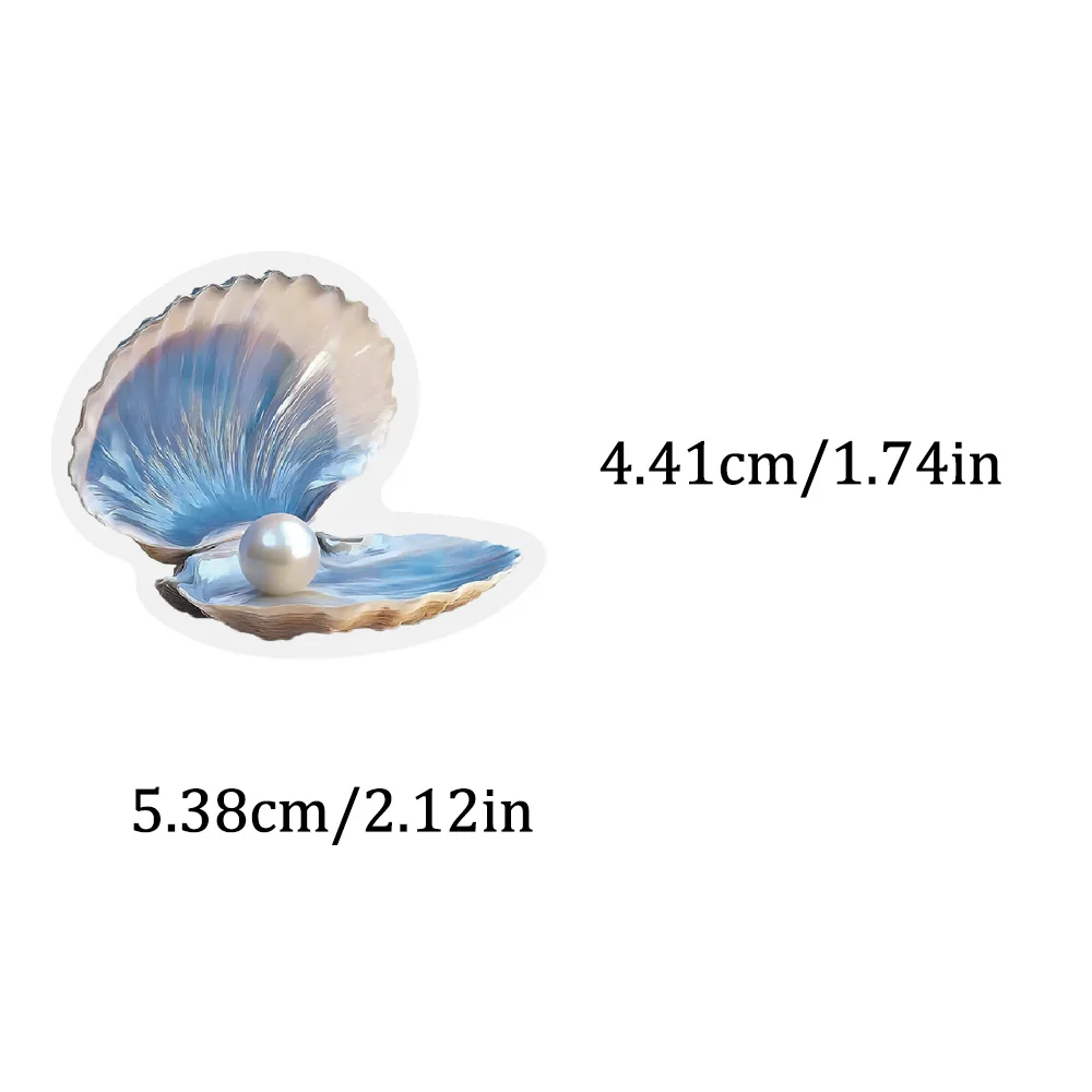 50PCS Shell PET Sticker Beautiful Shell Starfish Pearl Conch Dreamy Art Romantic Collection DIY Water Cup Guitar Scrapbook Deco