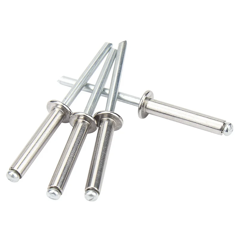 50pcs Pop Rivets Aluminium M2.4 M3.2 M4 M4.8 Dome Head Blind Rivets Steel Shank Mandrel Exhaust Rivets