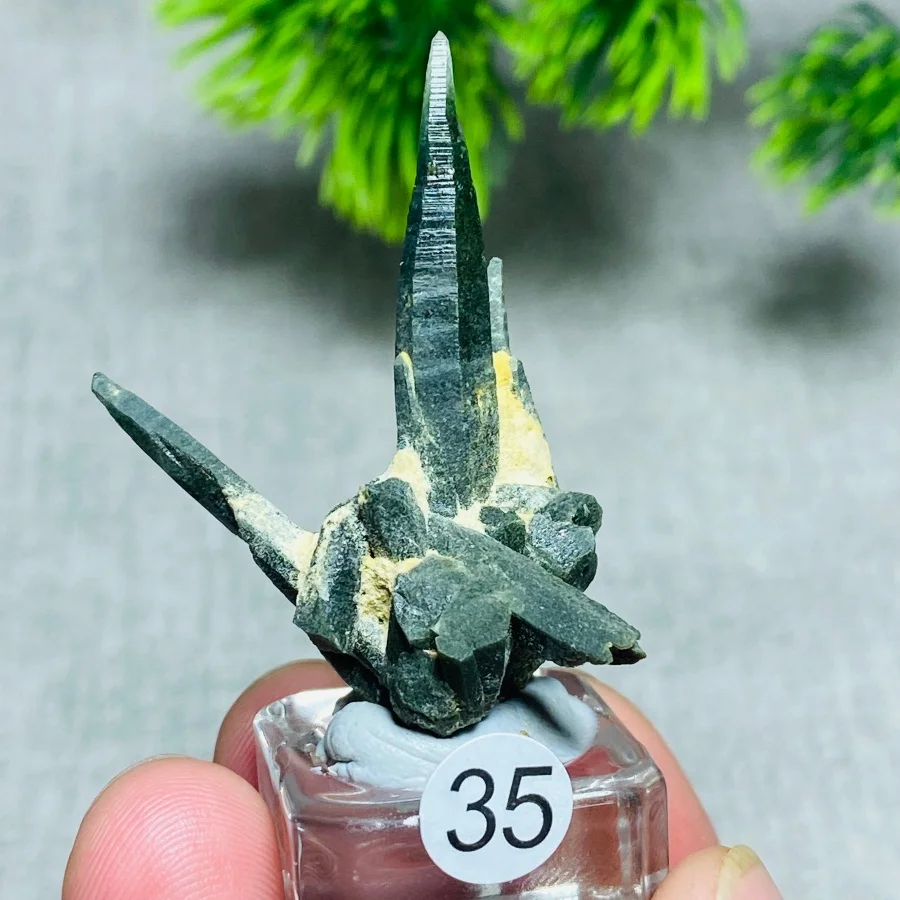 Cristal de quartz vert naturel, spécimen minéral, collection de pierres brutes, guérison par le Reiki, décoration d'intérieur, enseignement de la géologie