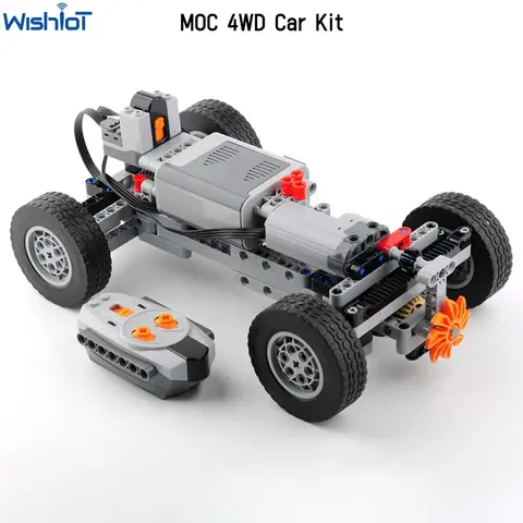 MOC 4WD 원격 제어 자동차 섀시 키트 62.4*20mm 휠 4 륜 구동 기술 자동차 M 모터 서보 모터 AA 배터리 상자