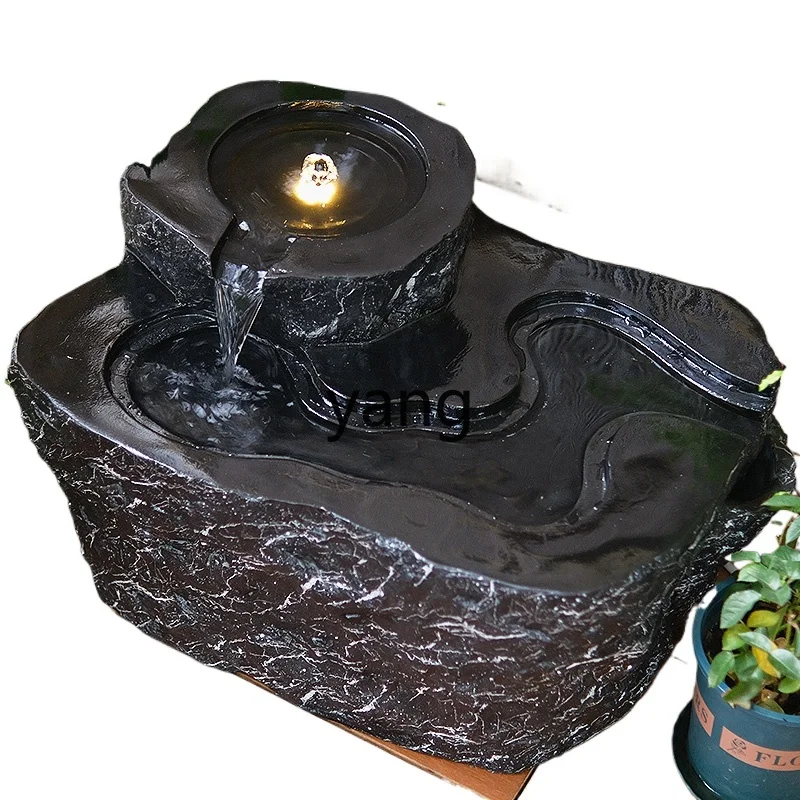 

LTT simulated stone carving, flowing stone bowl ornament, circulating water system, courtyard, fountain, pool landscaping