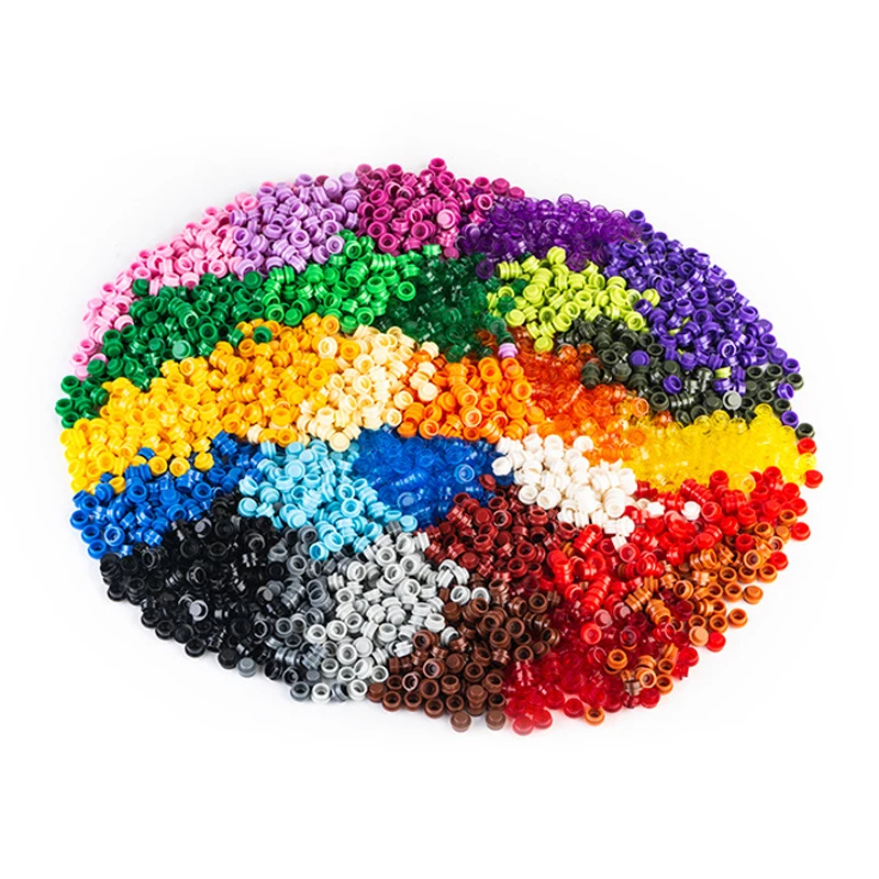 

1000pcs Small Particle 1x1 Round Plate Brick Building Blocks Base DIY Compatible Creative Gift Castle Kid Toys