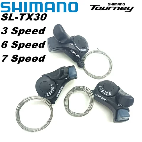 Shimano Tourney SL TX30 자전거 시프트 레버 6s 7s 18s 21s 속도 SL-TX30 시프터 내부 기어 케이블 포함