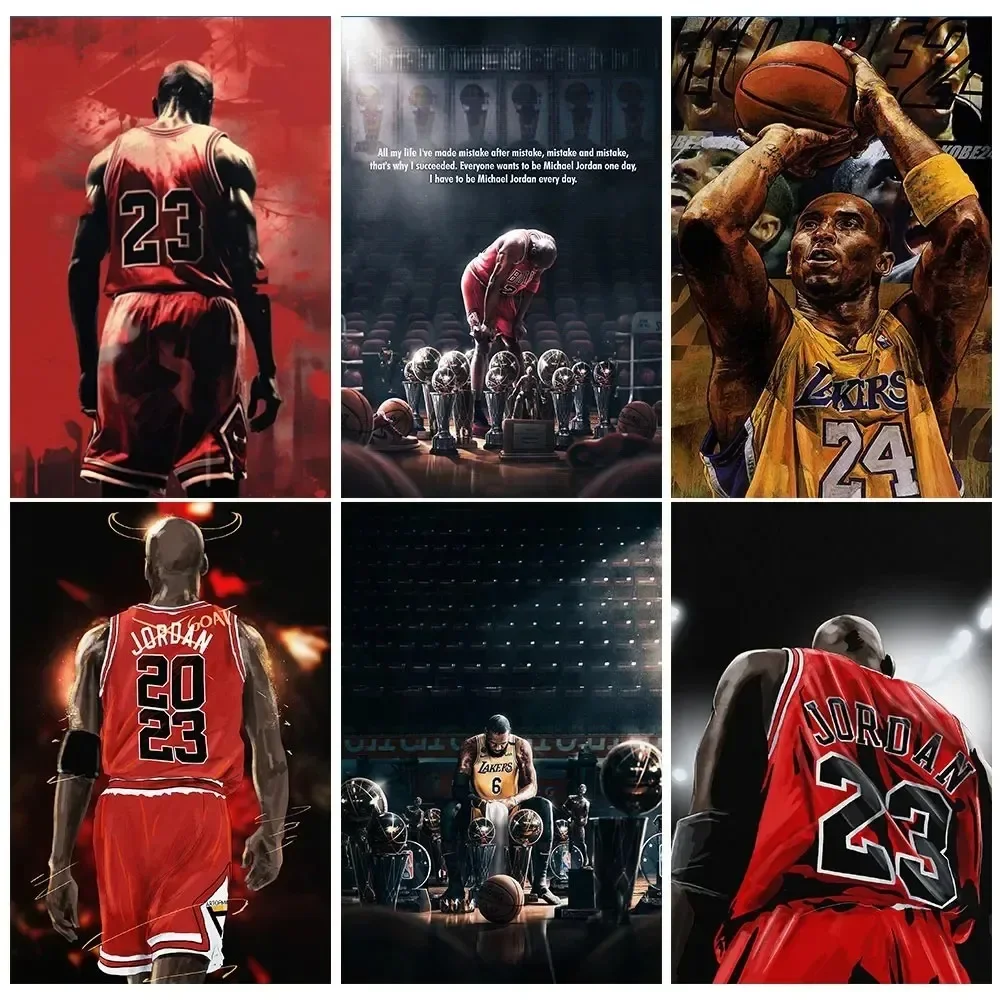 Motivierende Basketball-Poster druckt Stephen Curry Kobe Bryant Leinwand Malerei Sport Wand kunst Wohnkultur Wandbild Legende sta